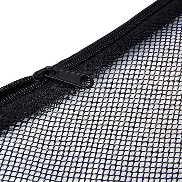 Clear PVC Drawstring Bag w/ Mesh Pocket (13.5" x 17") - Clear PVC Drawstring Bag w/ Mesh Pocket (13.5" x 17") - Image 10 of 16