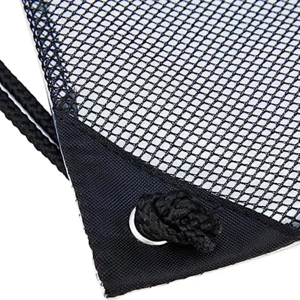 Clear PVC Drawstring Bag w/ Mesh Pocket (13.5" x 17") - Clear PVC Drawstring Bag w/ Mesh Pocket (13.5" x 17") - Image 9 of 16