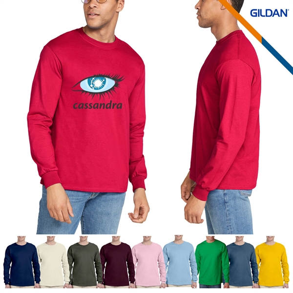 Gildan® 6.1oz 100% Cotton Preshrunk Long Sleeve T-Shirts - Gildan® 6.1oz 100% Cotton Preshrunk Long Sleeve T-Shirts - Image 1 of 7