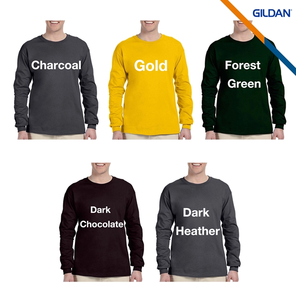 Gildan® 6.1oz 100% Cotton Preshrunk Long Sleeve T-Shirts - Gildan® 6.1oz 100% Cotton Preshrunk Long Sleeve T-Shirts - Image 3 of 7