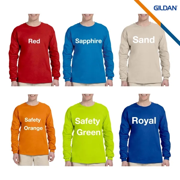 Gildan® 6.1oz 100% Cotton Preshrunk Long Sleeve T-Shirts - Gildan® 6.1oz 100% Cotton Preshrunk Long Sleeve T-Shirts - Image 4 of 7