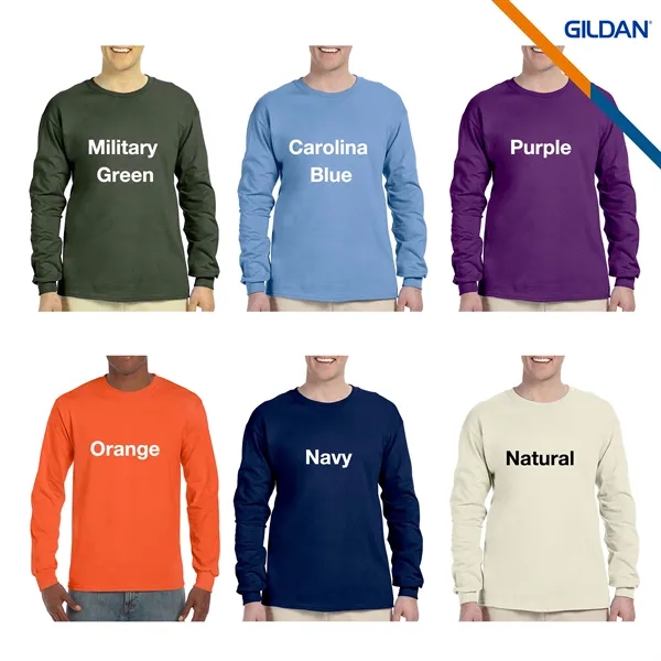 Gildan® 6.1oz 100% Cotton Preshrunk Long Sleeve T-Shirts - Gildan® 6.1oz 100% Cotton Preshrunk Long Sleeve T-Shirts - Image 6 of 7