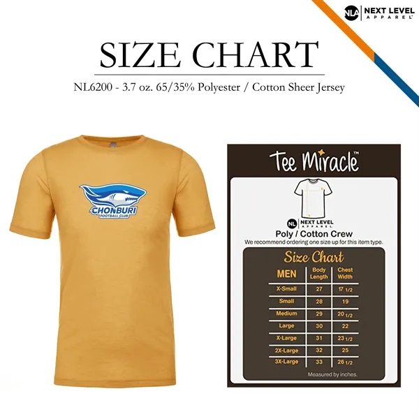 Next Level® 3.7 Oz. 65/35% Poly/Cotton Men Tees - Next Level® 3.7 Oz. 65/35% Poly/Cotton Men Tees - Image 2 of 4