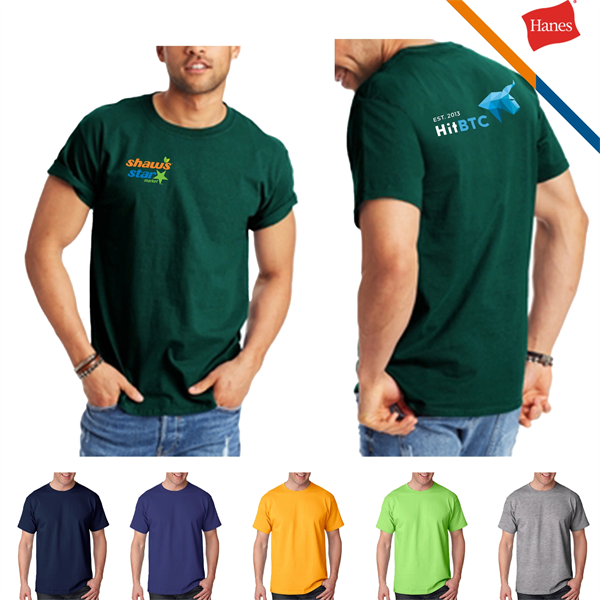 Hanes® 6.1 oz 100 % Cotton Preshrunk T-shirts - Hanes® 6.1 oz 100 % Cotton Preshrunk T-shirts - Image 0 of 6