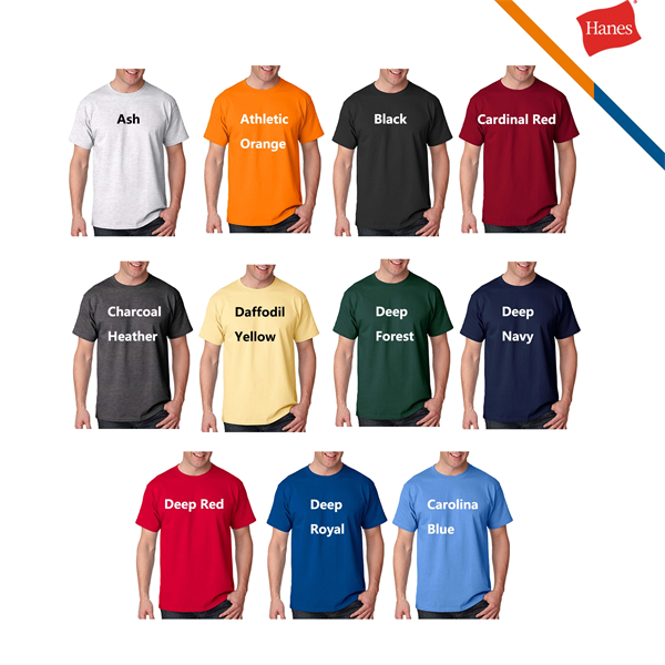 Hanes® 6.1 oz 100 % Cotton Preshrunk T-shirts - Hanes® 6.1 oz 100 % Cotton Preshrunk T-shirts - Image 6 of 6