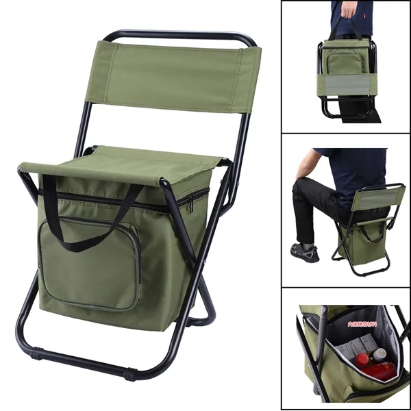 Foldable Fishing Chair with Cooler Bag - Foldable Fishing Chair with Cooler Bag - Image 0 of 6