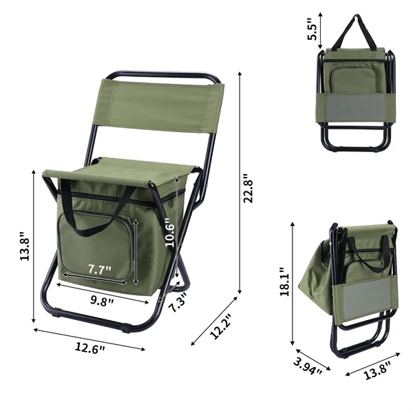 Foldable Fishing Chair with Cooler Bag - Foldable Fishing Chair with Cooler Bag - Image 3 of 6