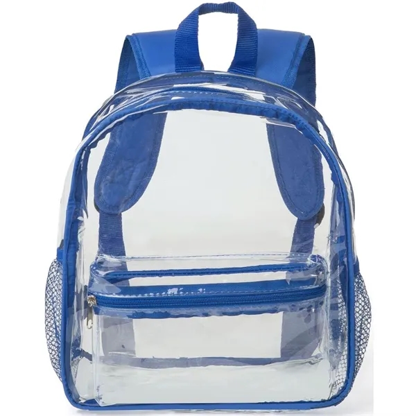 Clear Bag PVC Transparent Backpack, Side Mesh & Front Pocket - Clear Bag PVC Transparent Backpack, Side Mesh & Front Pocket - Image 7 of 7