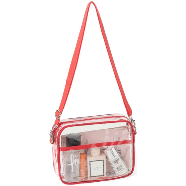 Clear Purse PVC Transparent Crossbody Shoulder Stadium Bag - Clear Purse PVC Transparent Crossbody Shoulder Stadium Bag - Image 2 of 13