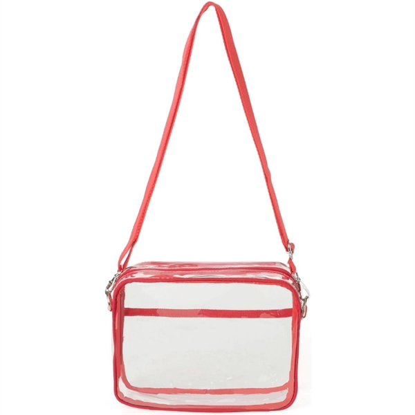 Clear Purse PVC Transparent Crossbody Shoulder Stadium Bag - Clear Purse PVC Transparent Crossbody Shoulder Stadium Bag - Image 6 of 13