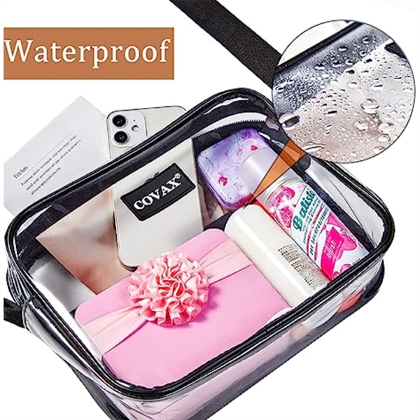 Clear Purse PVC Transparent Crossbody Shoulder Stadium Bag - Clear Purse PVC Transparent Crossbody Shoulder Stadium Bag - Image 3 of 13