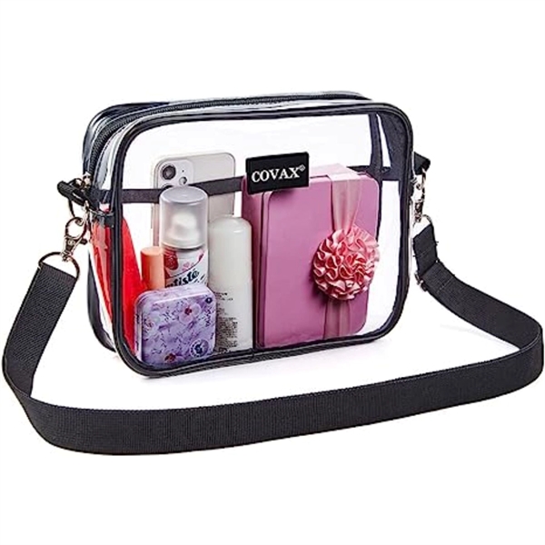 Clear Purse PVC Transparent Crossbody Shoulder Stadium Bag - Clear Purse PVC Transparent Crossbody Shoulder Stadium Bag - Image 4 of 13