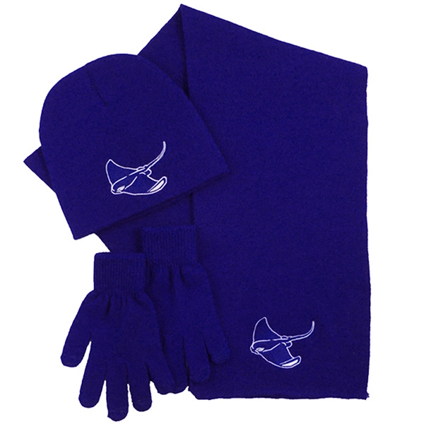 Acrylic Knit Beanie/Scarf/Gloves Set - Acrylic Knit Beanie/Scarf/Gloves Set - Image 0 of 7