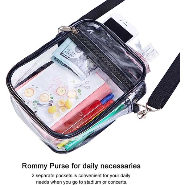 Clear Crossbody Purse Stadium Bag (5.5" x 7.5" x 1.6") - Clear Crossbody Purse Stadium Bag (5.5" x 7.5" x 1.6") - Image 4 of 11