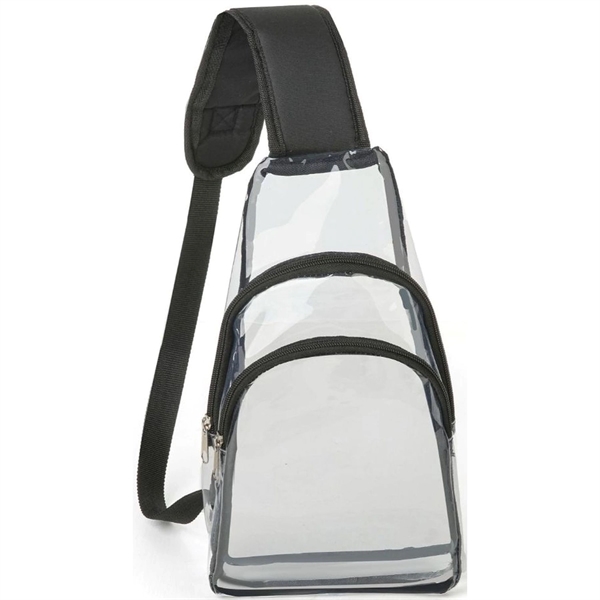 Sling Travel Clear Bag PVC Transparent Crossbody Backpack - Sling Travel Clear Bag PVC Transparent Crossbody Backpack - Image 5 of 10