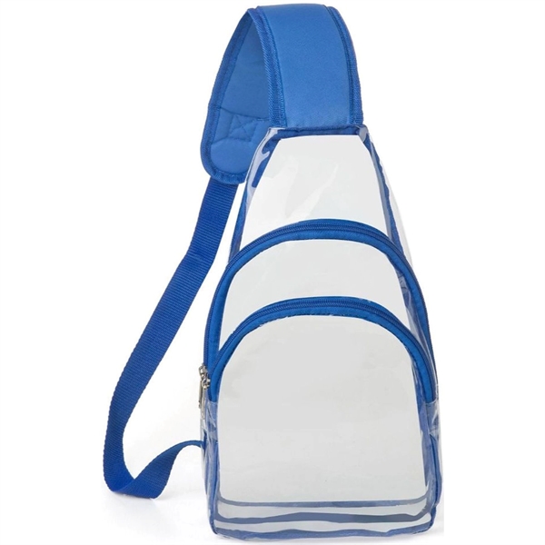 Sling Travel Clear Bag PVC Transparent Crossbody Backpack - Sling Travel Clear Bag PVC Transparent Crossbody Backpack - Image 6 of 10