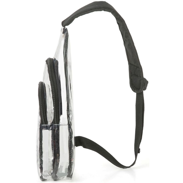 Sling Travel Clear Bag PVC Transparent Crossbody Backpack - Sling Travel Clear Bag PVC Transparent Crossbody Backpack - Image 2 of 10