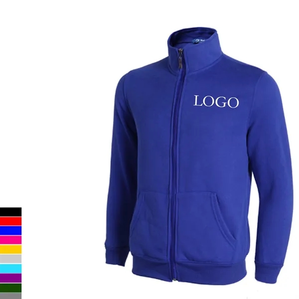 Zippered Stand-up Collar Sweatshirt - Zippered Stand-up Collar Sweatshirt - Image 0 of 1