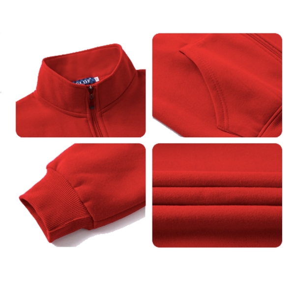 Zippered Stand-up Collar Sweatshirt - Zippered Stand-up Collar Sweatshirt - Image 1 of 1