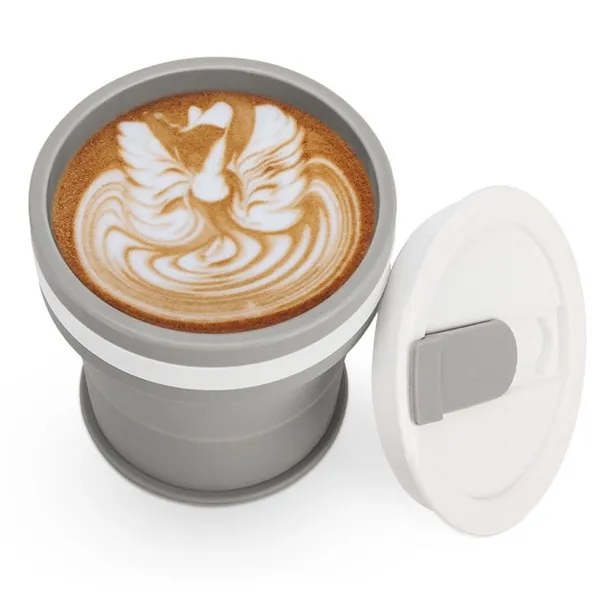 11.6oz Rowling Folding Silicone Cup W/straw - 11.6oz Rowling Folding Silicone Cup W/straw - Image 1 of 1