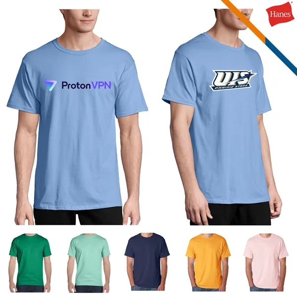 Hanes® 5.2 oz 100% Cotton Preshrunk Tees - Hanes® 5.2 oz 100% Cotton Preshrunk Tees - Image 1 of 5