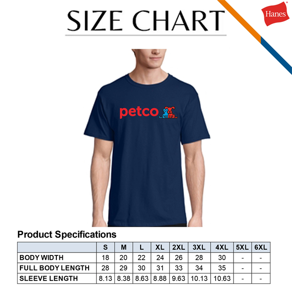 Hanes® 5.2 oz 100% Cotton Preshrunk Tees - Hanes® 5.2 oz 100% Cotton Preshrunk Tees - Image 2 of 5