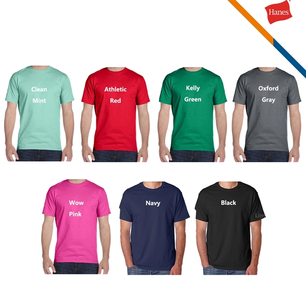 Hanes® 5.2 oz 100% Cotton Preshrunk Tees - Hanes® 5.2 oz 100% Cotton Preshrunk Tees - Image 5 of 5