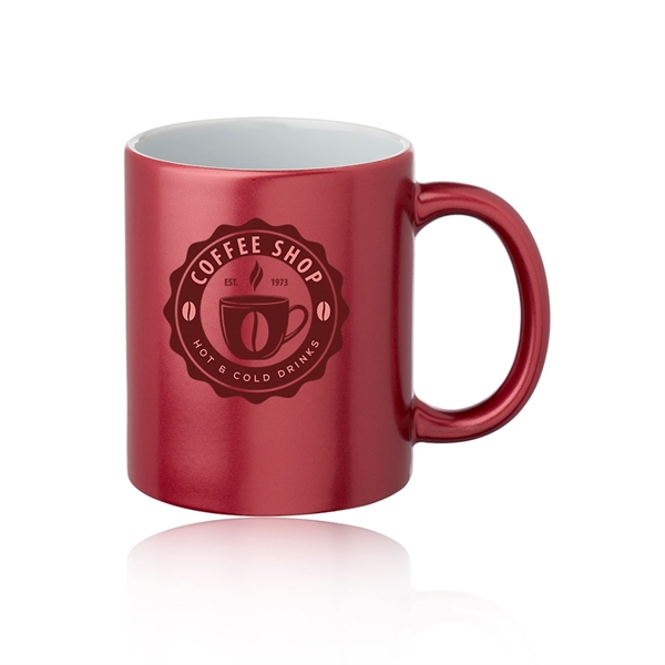 11 oz. Metallic Ceramic Custom Mug - 11 oz. Metallic Ceramic Custom Mug - Image 2 of 5