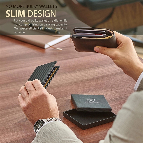 Slim RFID Wallet w/ Money Clip - Slim RFID Wallet w/ Money Clip - Image 3 of 7