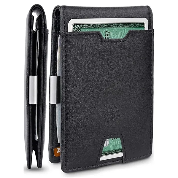 Slim RFID Wallet w/ Money Clip - Slim RFID Wallet w/ Money Clip - Image 4 of 7