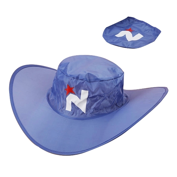 Foldable Cowboy Hat with Storage Pouch - Foldable Cowboy Hat with Storage Pouch - Image 1 of 5