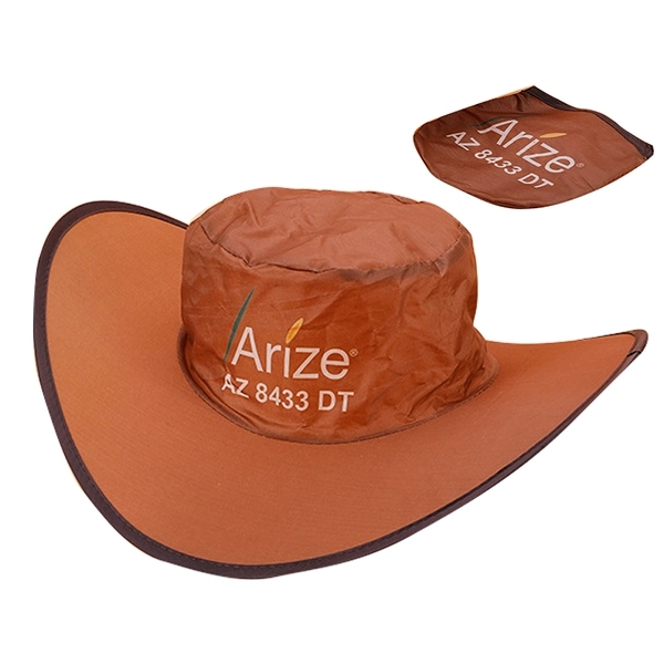 Foldable Cowboy Hat with Storage Pouch - Foldable Cowboy Hat with Storage Pouch - Image 3 of 5