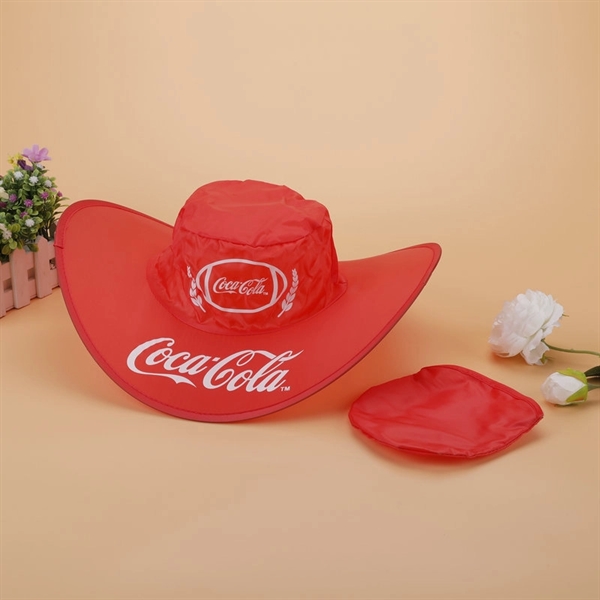 Foldable Cowboy Hat with Storage Pouch - Foldable Cowboy Hat with Storage Pouch - Image 5 of 5