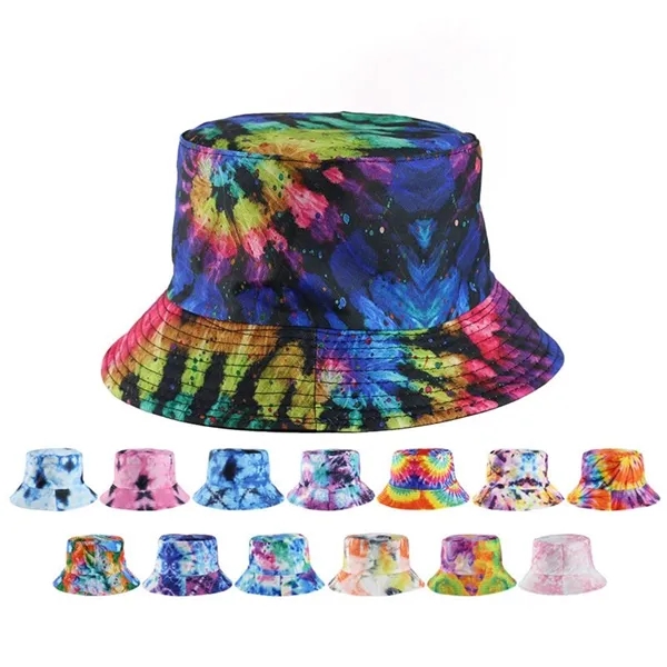 Double Sided Reversible Tie Dye Summer Bucket Hat - Double Sided Reversible Tie Dye Summer Bucket Hat - Image 0 of 7