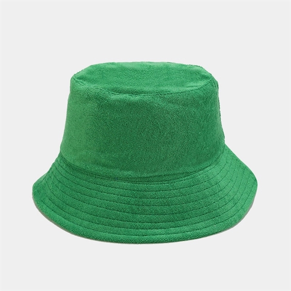 Travel Terrycloth Towel Bucket Hat With Embroidered Logo - Travel Terrycloth Towel Bucket Hat With Embroidered Logo - Image 6 of 6