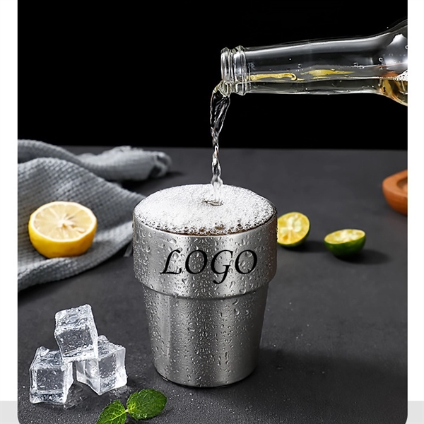 304 Double Stainless Steel Beer & Coffee Mug - 304 Double Stainless Steel Beer & Coffee Mug - Image 1 of 5
