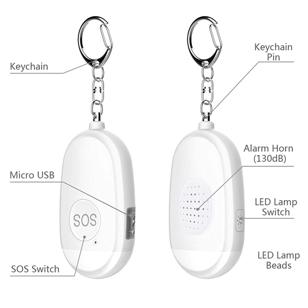 Rechargeable Keychain Alarm - Rechargeable Keychain Alarm - Image 1 of 2