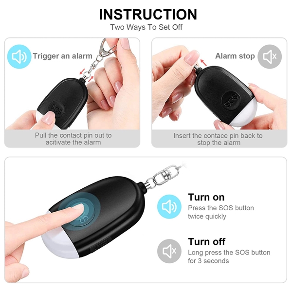 Rechargeable Keychain Alarm - Rechargeable Keychain Alarm - Image 2 of 2