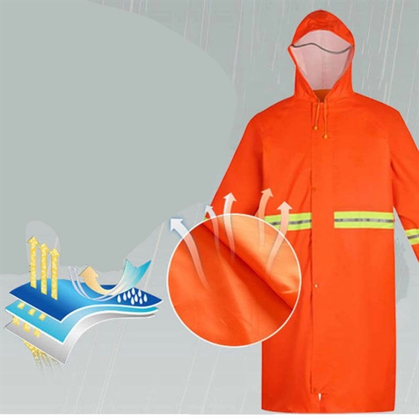 Reflective Rain Poncho - Reflective Rain Poncho - Image 1 of 3