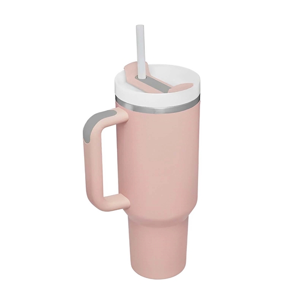 40 Oz Tumbler With Handle And Straw Lid - 40 Oz Tumbler With Handle And Straw Lid - Image 4 of 4