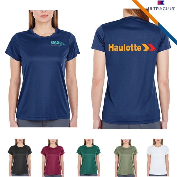 UltraClub® 4 Oz Ladies' Cool & Dry Performance T-Shirts - UltraClub® 4 Oz Ladies' Cool & Dry Performance T-Shirts - Image 1 of 6