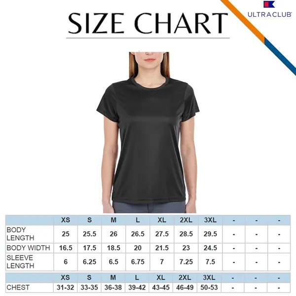 UltraClub® 4 Oz Ladies' Cool & Dry Performance T-Shirts - UltraClub® 4 Oz Ladies' Cool & Dry Performance T-Shirts - Image 2 of 6