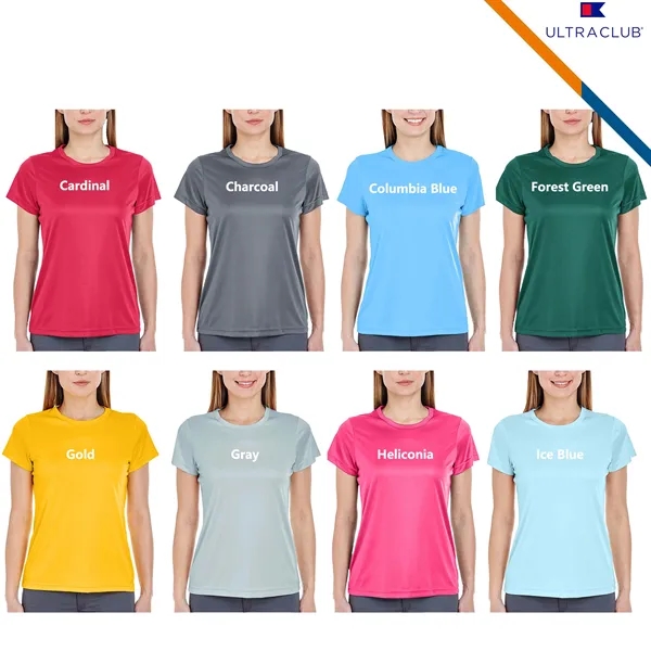 UltraClub® 4 Oz Ladies' Cool & Dry Performance T-Shirts - UltraClub® 4 Oz Ladies' Cool & Dry Performance T-Shirts - Image 5 of 6