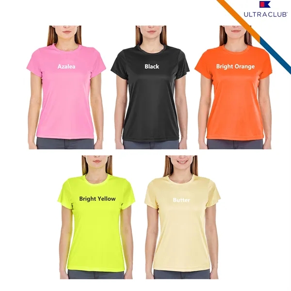 UltraClub® 4 Oz Ladies' Cool & Dry Performance T-Shirts - UltraClub® 4 Oz Ladies' Cool & Dry Performance T-Shirts - Image 6 of 6