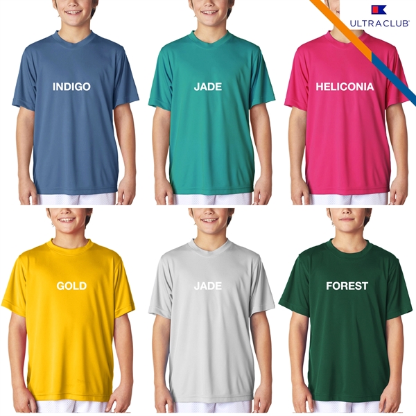 UltraClub® 4 Oz Youth' Cool & Dry Performance T-Shirts - UltraClub® 4 Oz Youth' Cool & Dry Performance T-Shirts - Image 5 of 7