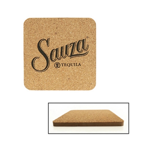 Custom Imprinted Square Cork Coasters - Custom Imprinted Square Cork Coasters - Image 0 of 5