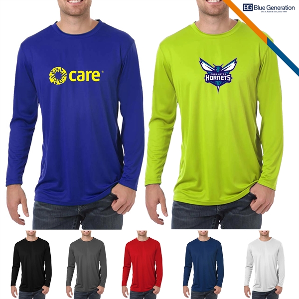 Blue Generation® Polyester Long Sleeve T-shirts - Blue Generation® Polyester Long Sleeve T-shirts - Image 0 of 9