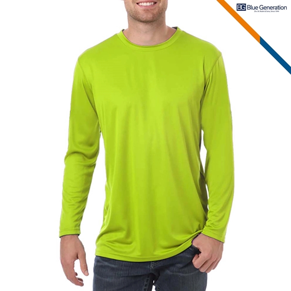 Blue Generation® Polyester Long Sleeve T-shirts - Blue Generation® Polyester Long Sleeve T-shirts - Image 3 of 9