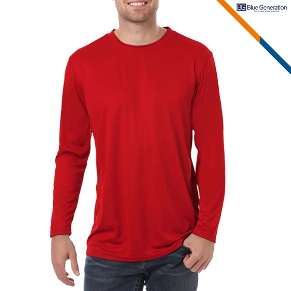 Blue Generation® Polyester Long Sleeve T-shirts - Blue Generation® Polyester Long Sleeve T-shirts - Image 5 of 9