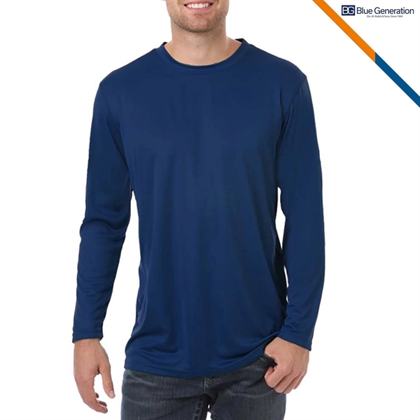 Blue Generation® Polyester Long Sleeve T-shirts - Blue Generation® Polyester Long Sleeve T-shirts - Image 6 of 9